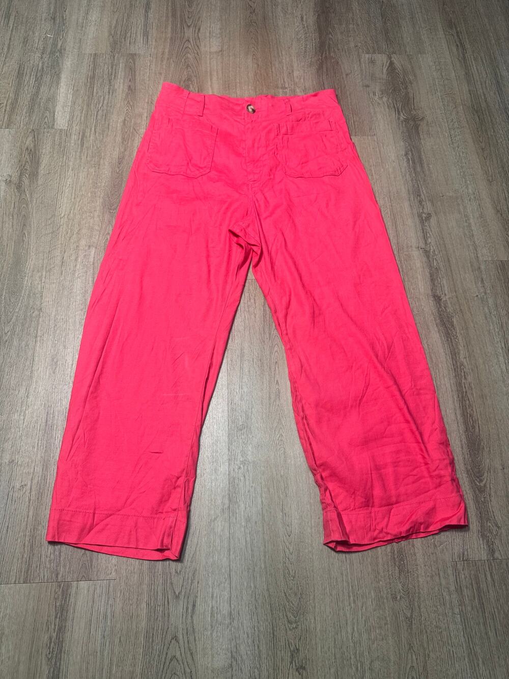 Maeve The Colette Women's Hot Pink Wide-Leg Pants